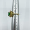 14ct Gold 1.77ct Emerald & Diamond Cluster Ring 585 Size N Engagement Stacking