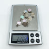 Vintage Sterling Silver Multicoloured Mother of Pearl Bracelet 7.5” 925
