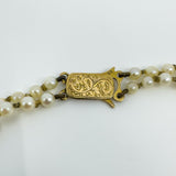 Vintage 9ct Gold Cultured Double Row Pearl 17” Necklace 375