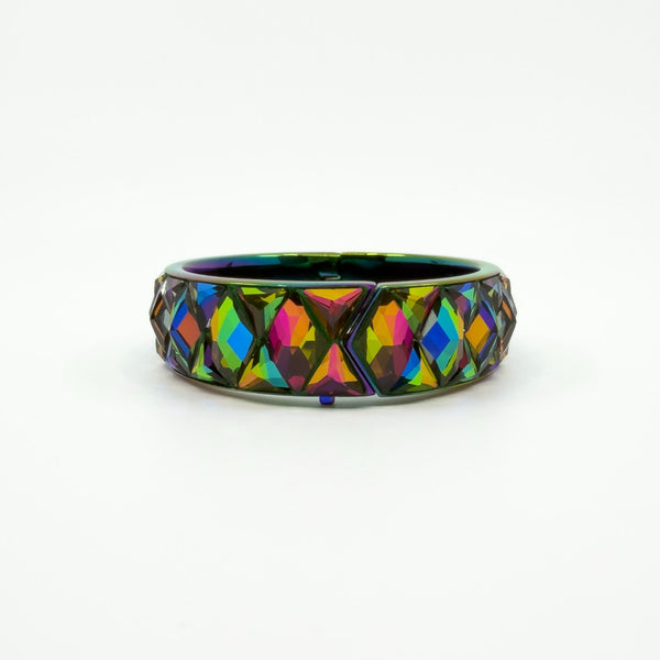 Small Swarvoski Multicoloured Irridescent Curiosa Crystal Bangle / Bracelet
