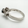 Vintage Sapphire & CZ Ring in Sterling Silver Size M 