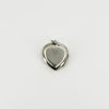 Vintage Sterling Silver Foliate Engraved Heart Photo Locket / Pendant 925