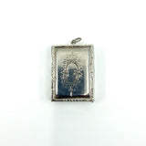 Chunky Vintage Sterling Silver Engraved Initail O Secret Locket Photo Book 925