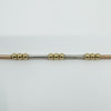 Sterling Silver 9ct Rose & Yellow Gold Beaded Ball & Links 7.5” Bracelet 925 375