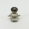 Unusal Vintage Sterling Silver Spinning 3x Sided Photo Locket Fob / Pendant 925