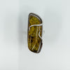 Chunky Modernist Heavy Baltic Amber Ring in Sterling Silver 925 Size L - M