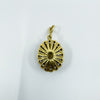 Vintage 18ct Gold Blue Enamel & Diamond Pendant