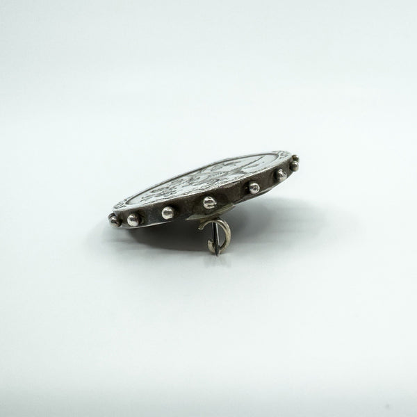 Antique Victorian Sterling Silver Scottish Thistle Brooch 925 (Birmingham 1876)