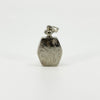 Chunky Sterling Silver Vintage Engraved Perfume / Poison Bottle Pendant 925