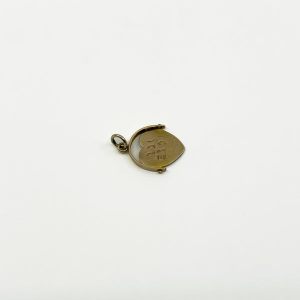 Small Vintage 9ct Gold Spinning I LOVE YOU Fob / Pendant 375 (London 1979)