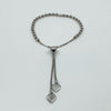Sterling Silver Diamond Cut Beaded Ball Adjustable Toggle Bracelet 925