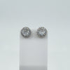 New CZ Halo Studs in Sterling Silver 925