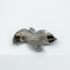 Vintage Siam Blue Enamel Brooch in Sterling Silver 925 
