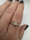 Vintage 14ct Gold 0.25ct Diamond Solitaire Ring 585 Size M 1/2