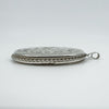 XL Vintage Sterling Silver Foliate Engraved Oval Photo Locket / Pendant 925