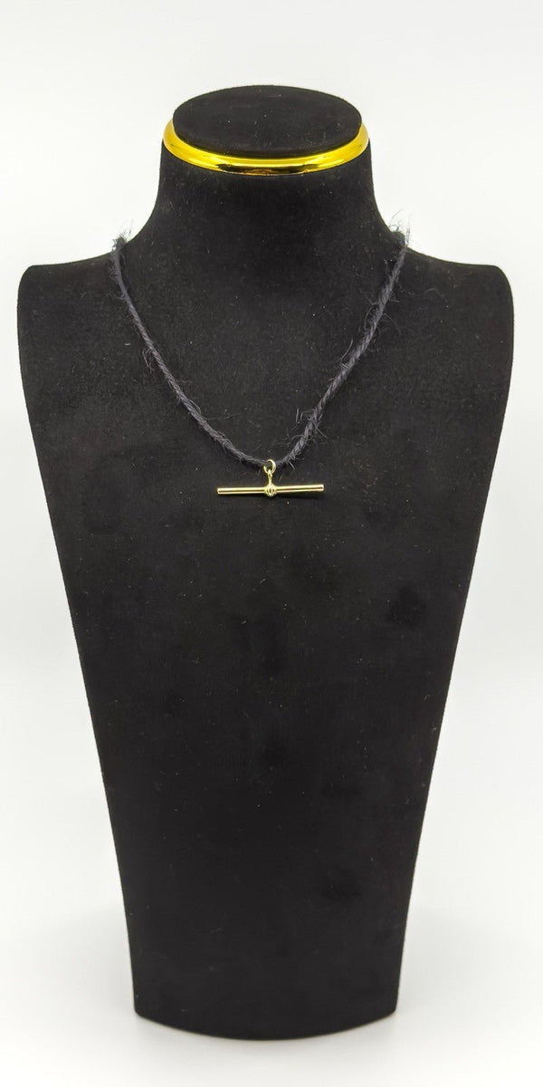 Vintage 9ct Gold T-Bar Pendant / Charm 375