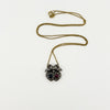 18ct Gold Ruby Sapphire & Diamond Double Sweetheart Bow Pendant & Necklace 750