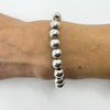 Chunky Sterling Silver Beaded Ball 8” Bracelet 925 Heavy 17g