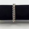 Chunky Sterling Silver Vintage Curb Links Bracelet & Large T-Bar Charm 925 61g