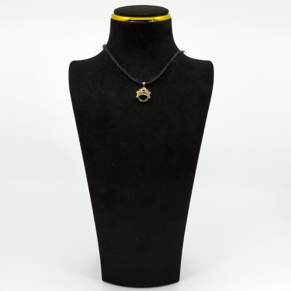 Vintage 9ct Gold Double Sided Black Onyx & Carnelian Fob 375