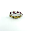 Chunky Sterling Silver 1.20ct Ruby Full Eternity Band / Ring 925 Size P