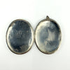 Large Vintage Sterling Silver Oval Floral Engraved Locket 925 (Birm 1973)