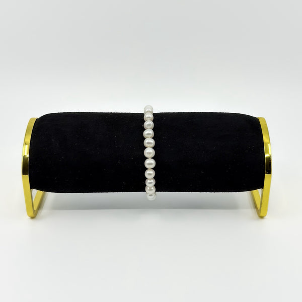 New Freshwater Pearl 7.5" Bracelet & White Gold Filled Clasp