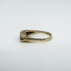 Vintage 9ct Gold 5 Stone Diamond & Sapphire Ring Size M (Sheffield 1978)