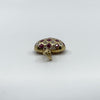 Vintage 9ct Gold Puffy Ruby & Diamond Heart Pendant 375