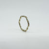 9ct White & Yellow Gold Two Tone Twisted Hexagonal Full Band Ring 375 Size L - M