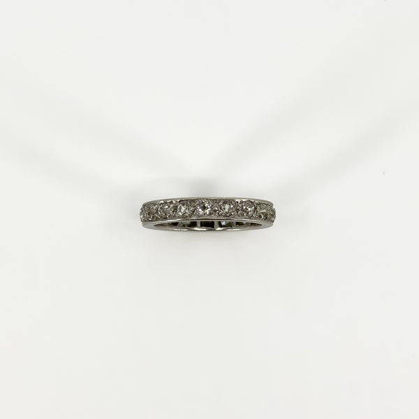 Antique Platinum Old Cut Diamond Full Eternity Band / Ring 950 Size J