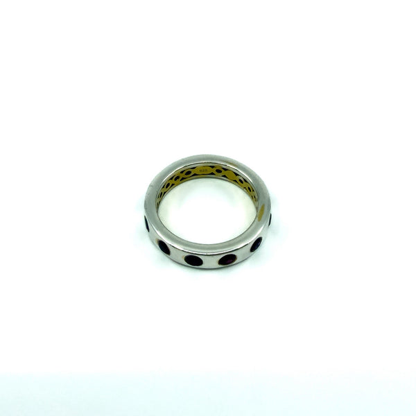 Chunky Sterling Silver 1.20ct Ruby Full Eternity Band / Ring 925 Size P