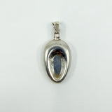 Unusual Chunky Vintage Sterling Silver Oval Perfume / Poison Bottle Pendant 925