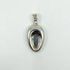 Unusual Chunky Vintage Sterling Silver Oval Perfume / Poison Bottle Pendant 925