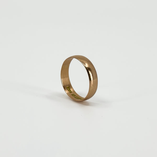 Antique Edwardian 9ct Rose Gold Full Band / Ring 375 Size O - P  (Birm 1906)
