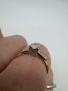 Vintage 14ct Gold 0.25ct Diamond Solitaire Ring 585 Size M 1/2