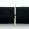 Vintage Sterling Silver Oval Links Chain Charm 7.5” Bracelet 925