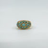 Antique 14ct Rose Gold Turquoise Bombe Ring Size M 