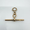 Large Vintage Antique 9ct Rose Gold T-Bar Pendant & Bolt Ring / Charm Connector