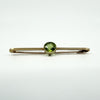 Antique / Art Deco 15ct Gold 1.50ct Peridot Bar Brooch / Pendant 585