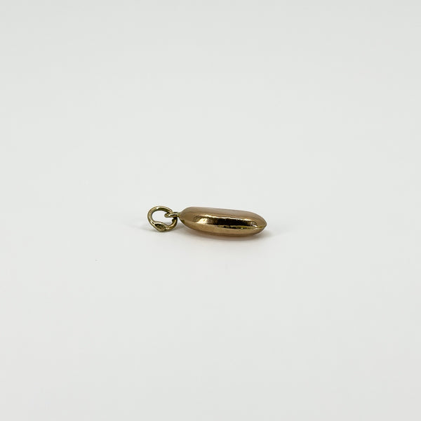 Tiny Antique 9ct Gold Rose Gold Lucky Bean Pendant / Charm 375