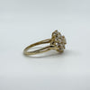 Vintage 9ct Gold Opal & Diamond Cluster Ring 375 Size U - V (Birmingham 2005)