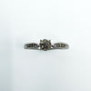 9ct White Gold Diamond Engagment Ring 375 Size L