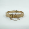 Antique 9ct Rose Gold Oval Ivy Engraved Hinged Bangle Bracelet 375 Chester 1898