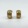 Vintage 9ct Gold Chunky Matt / Brushed Diamond Cut Hoop Earrings 375 (Birm 1977)