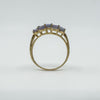 9ct Gold Tanzanite Cluster Ring Size V (Birmingham 2006) 