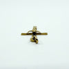 Vintage 9ct Gold Reversible Engraved Christian Cross Crucifix Pendant Charm 375