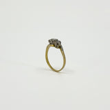 Vintage 18ct Gold & Platinum 0.45ct Diamond Trilogy Ring 750 Size K