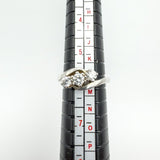 Vintage 0.30ct CZ Trilogy Ring in Sterling Silver 925 K - L Engagement Stacking
