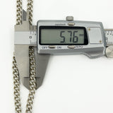Vintage 1941 Sterling Silver 20" Albert Curb Chain & T-Bar Pendant 925